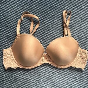 Victoria's Secret Tan Lace Bra
